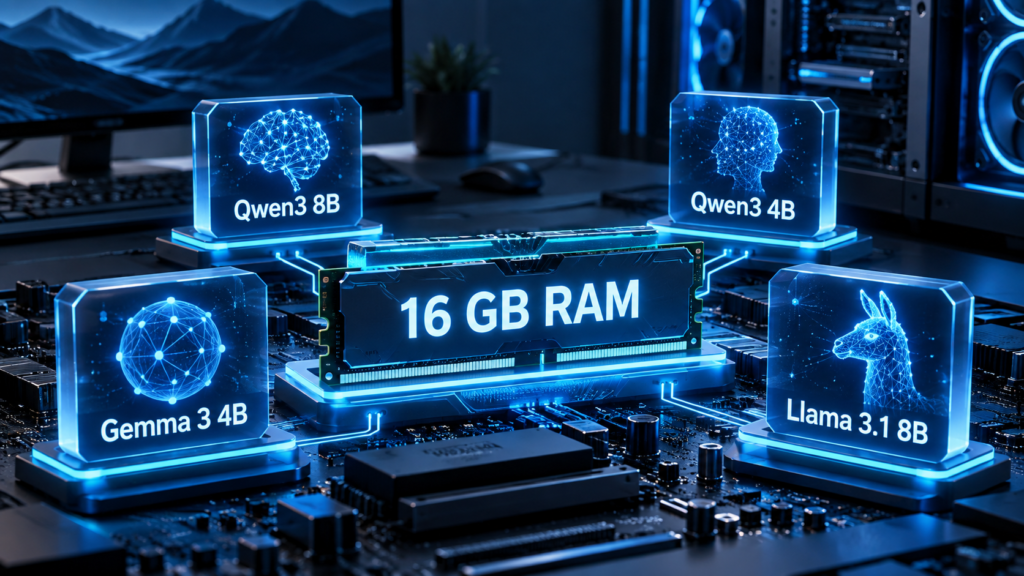 Local AI models suitable for a PC with 16 GB RAM